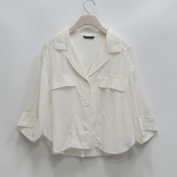 SISLEY 22SS 시슬리 레이온 셔츠형 자켓 / 여 91 (44) 