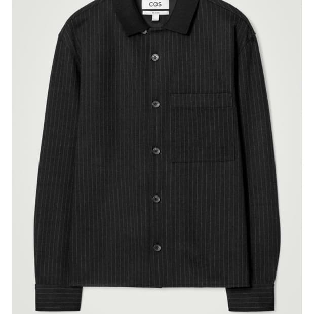 COS [S] 코스 릴랙스드 핀스트라이프 울 블렌드 자켓 