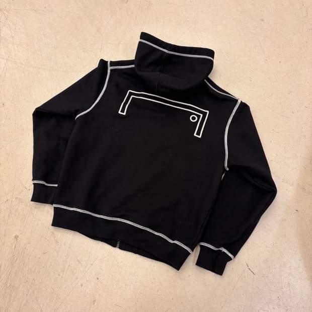 골스튜디오 빅로고 스티치 후드집업