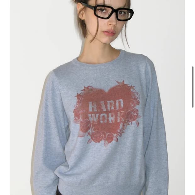 썬번프로젝트 하드워크 니트 스카이블루