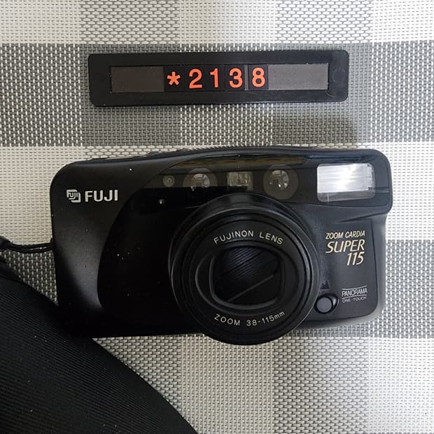 후지 줌 카디아 슈퍼 115 파노라마 필름카메라 파우치포함