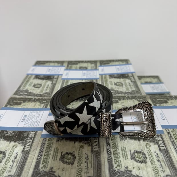 프린팅 웨스턴 레더 밸트