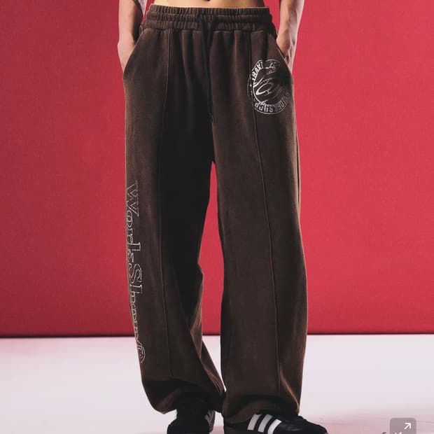 스탬프 워시드 조거 팬츠