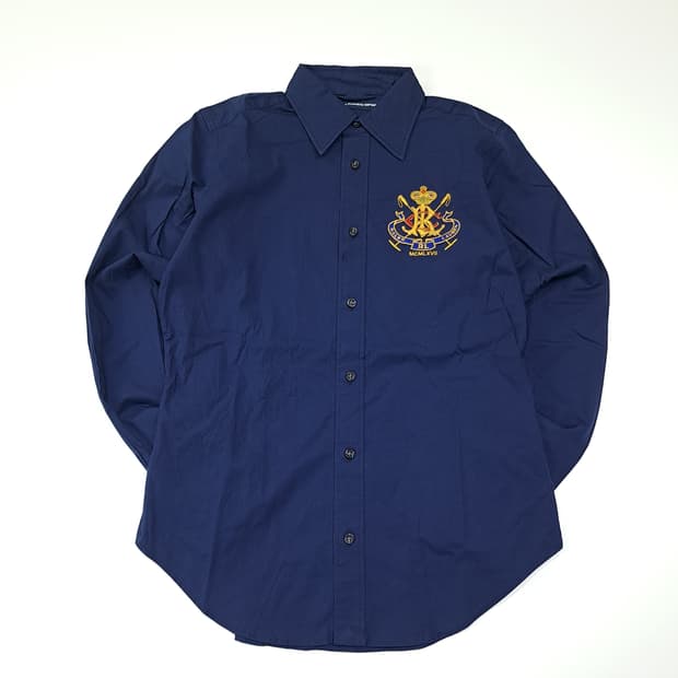 CL415 L 폴로 00s 코튼 엘라스틴 크레스트자수 네이비 셔츠 남방
