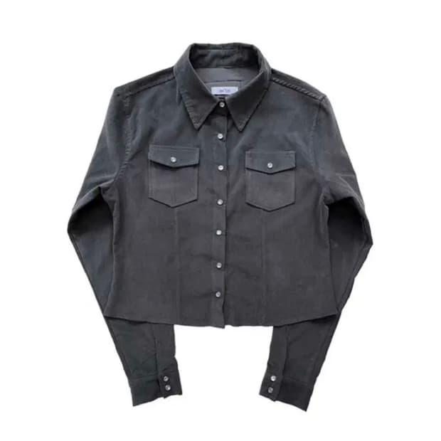 애즈온 제니스 코듀로이 셔츠 챠콜