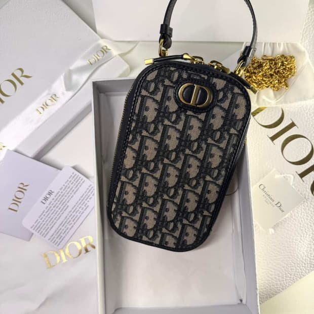 {백화점/풀구성} 디올 몽테인 오블리크 자카드 폰 홀더 크로스백