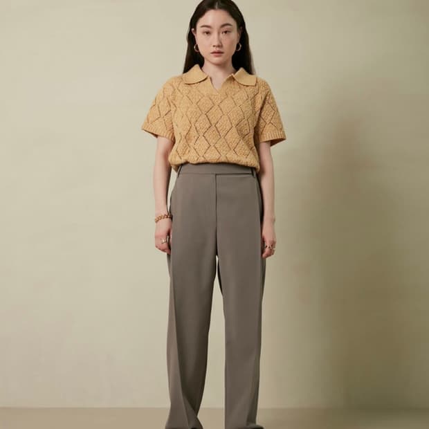 새상품 wmm studio 아가일 니트