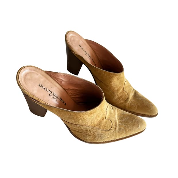 DUCCIO DEL DUCA suede mules 240