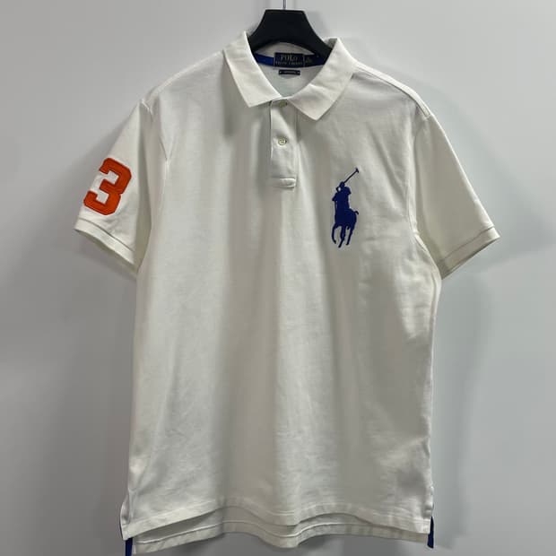 폴로 랄프로렌 빅포니 화이트 반팔 카라티 (on.639)  