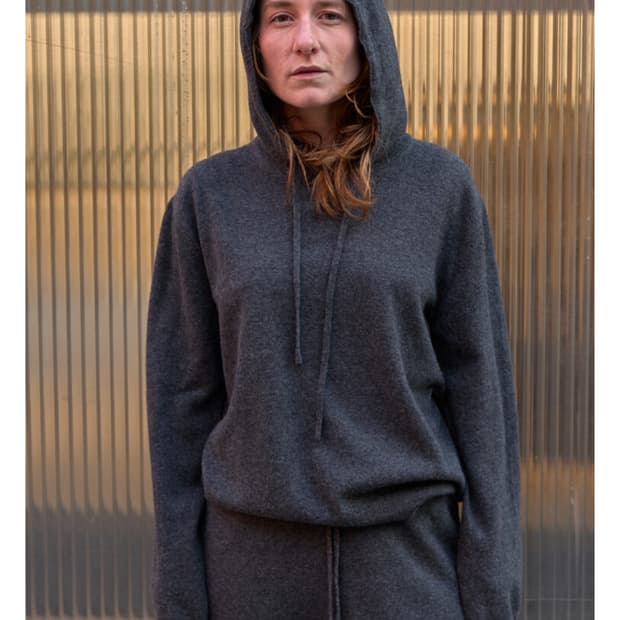 머듈 니트 후드 그레이 4