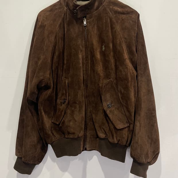 폴로 랄프로렌 브라운 스웨이드 봄버 자켓