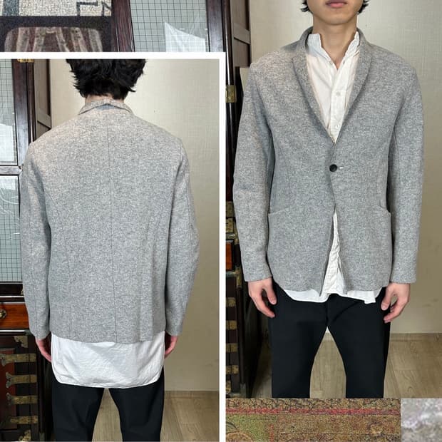 the viridi anne 축융 울 숄카라 자켓