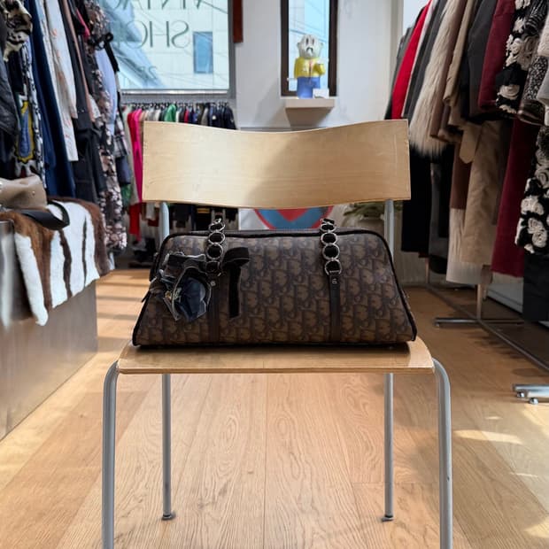 크리스찬 디올 브라운 로맨틱 오블리크 숄더백 