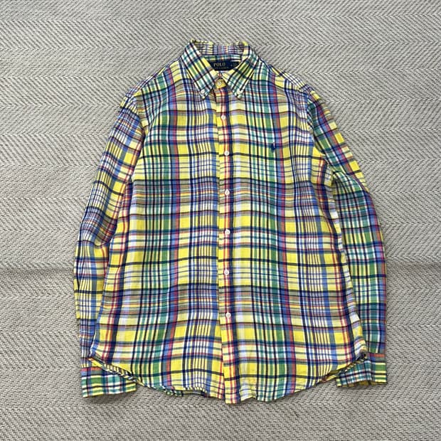 폴로 랄프로렌 린넨 체크셔츠 r3160