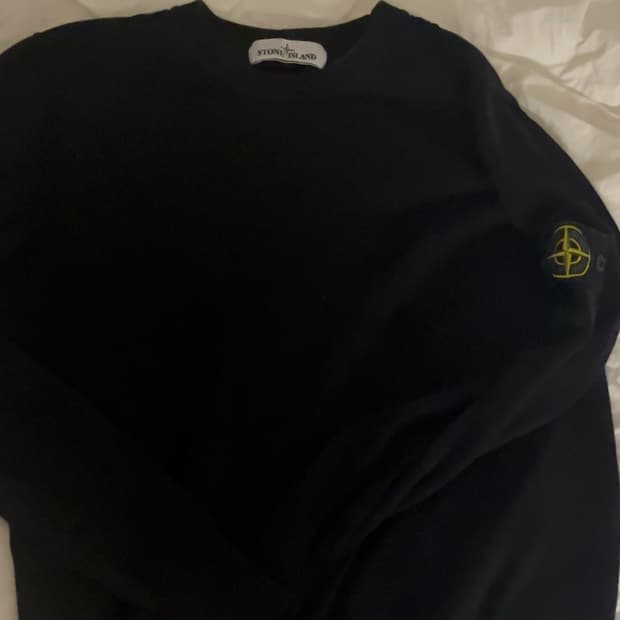 (정품) (급처) (황금핏) 스톤아일랜드 블랙 울 니트 s 