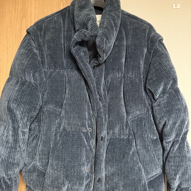 벨리에 코듀로이 패딩 네이비 L