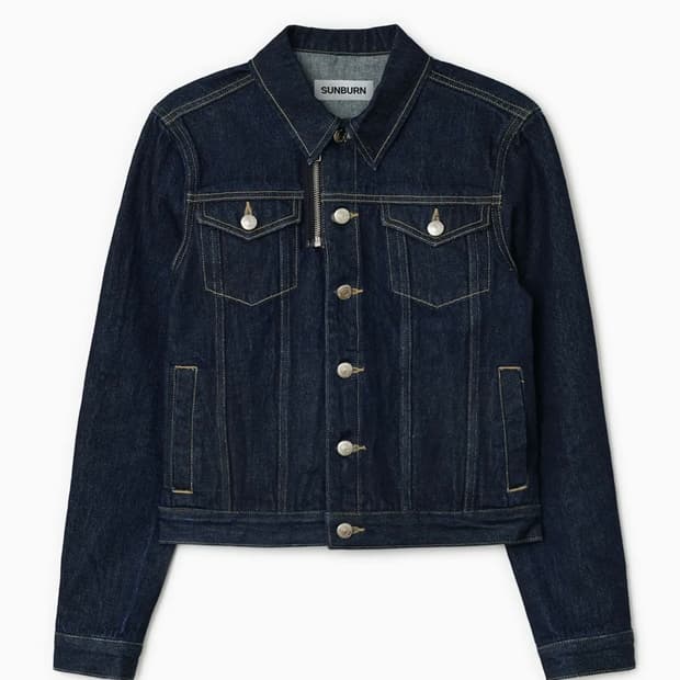썬번프로젝트 집업 데님 자켓 인디고 S