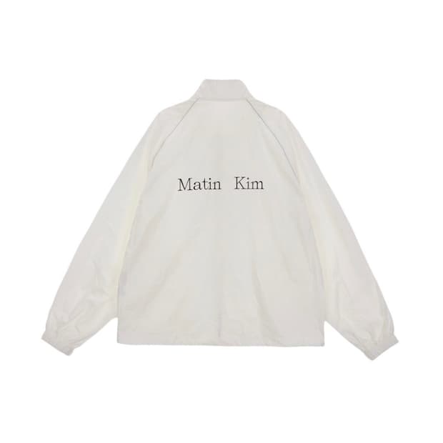 [ONE SIZE] 마땡킴 로고 코팅 자켓 아이보리