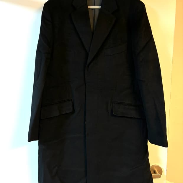 빈티지 블랙 롱코트