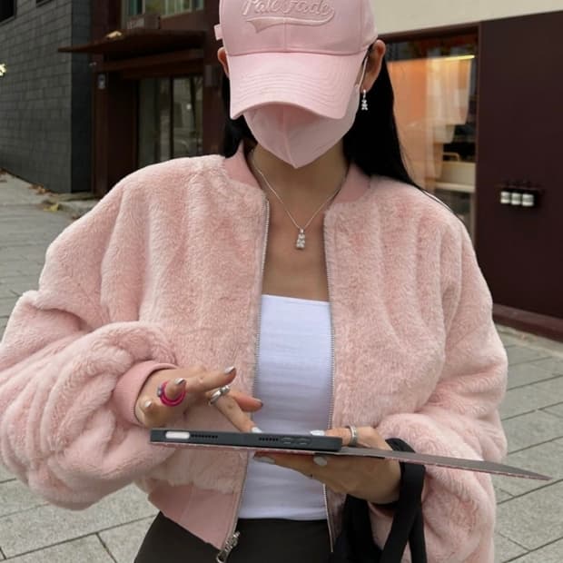 페일제이드 리버시블 봄버 자켓 핑크