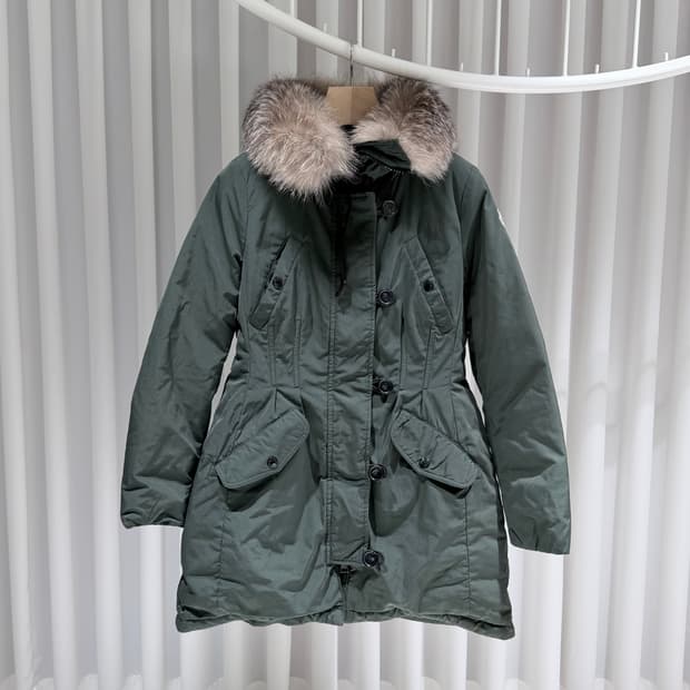 (A+/4) / 몽클레어 아르델 여성 야상 퍼 패딩 점퍼  카키