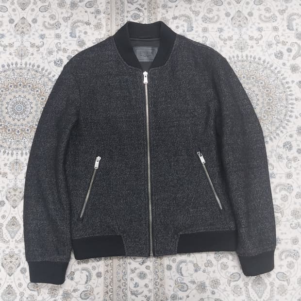 ZIOZIA 모 헤어 혼방 블루종 자켓