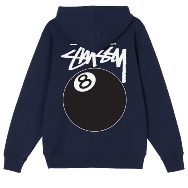 스투시 8볼 후드 네이비
