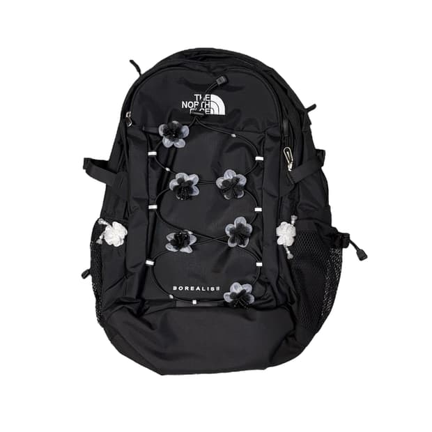 Black flower bagpack