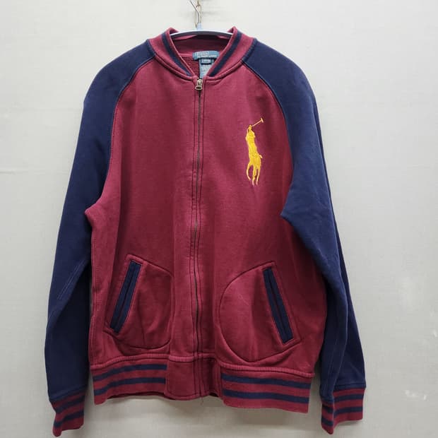 폴로랄프로렌 배색 빅포니 코튼 집업 L