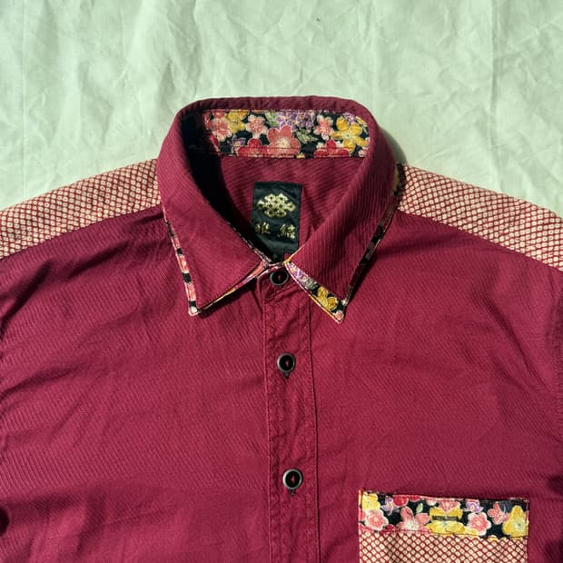 레드 자수 제페니즈 셔츠