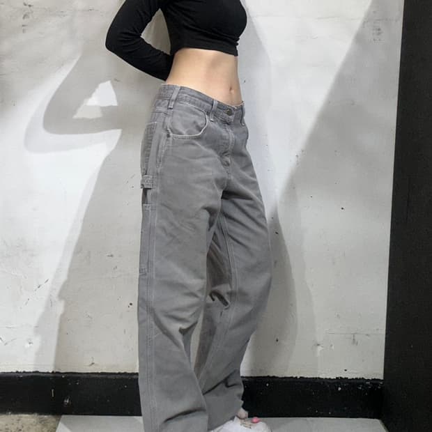 칼하트 b159 차콜 와이드 카펜터 워크 팬츠 루즈핏 바지 