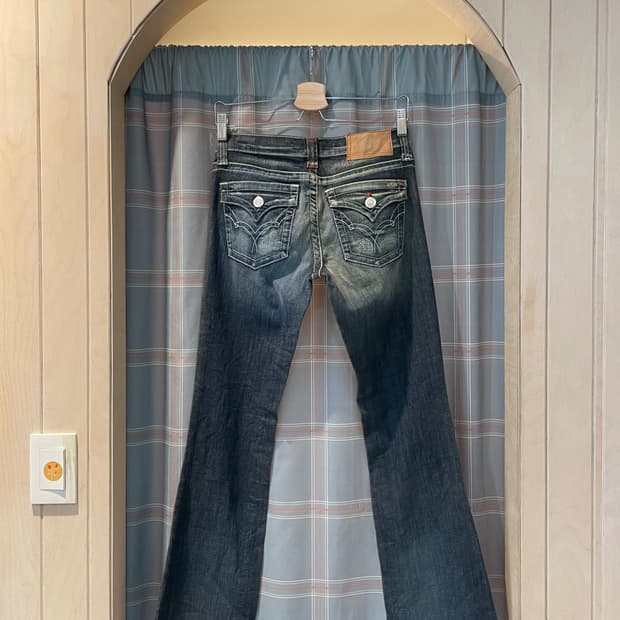 made in USA 로우라이즈 워싱부츠컷