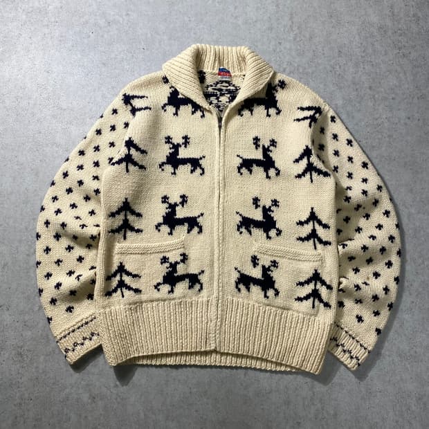 [2] 45rpm 재패니즈 빈티지 코위찬 니트집업