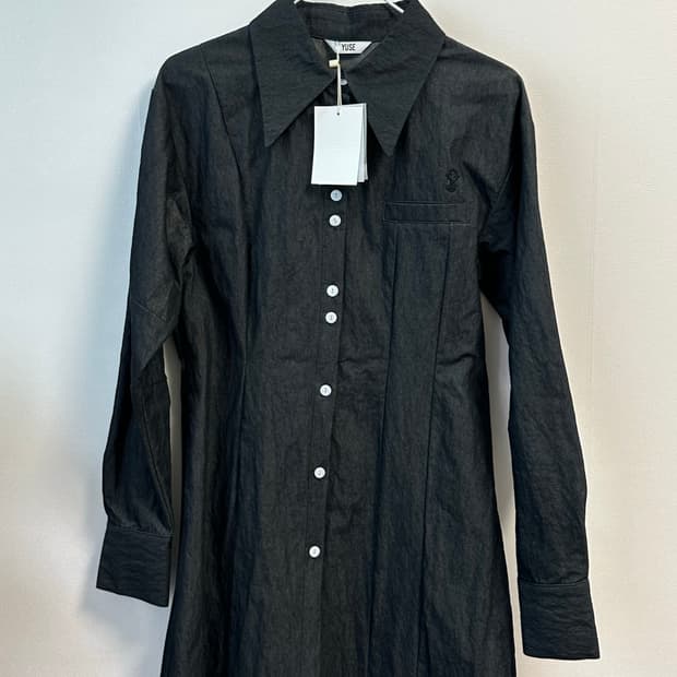 (새상품) Yuze 유즈 셔츠 미니 드레스 - OS