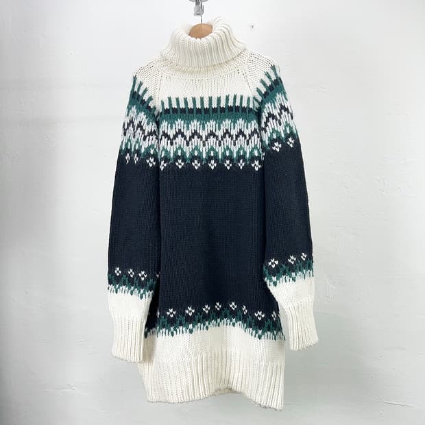 MM6 17FW 터틀넥 노르딕 스웨터
