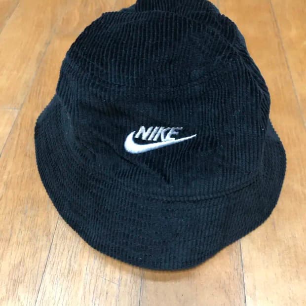 나이키 코듀로이 버킷햇 벙거지 모자 블랙 M L