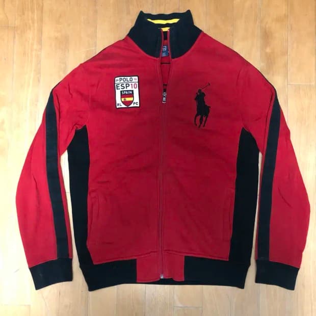 폴로 랄프로렌 빅포니 스페인 자수 패치 트랙탑 져지 자켓 L