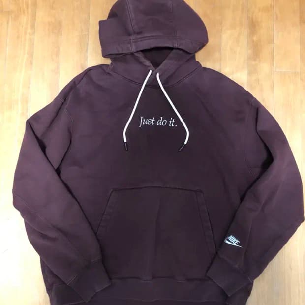 나이키 Just do it 후드티 버건디 후디 XXL