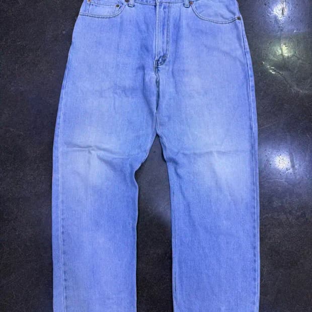 리바이스 00's 505 레귤러핏 연청 빈티지 워싱 데님팬츠 36
