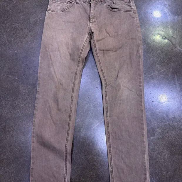 돌체앤가바나 슬림핏 빈티지 브라운 워싱 데님팬츠 46