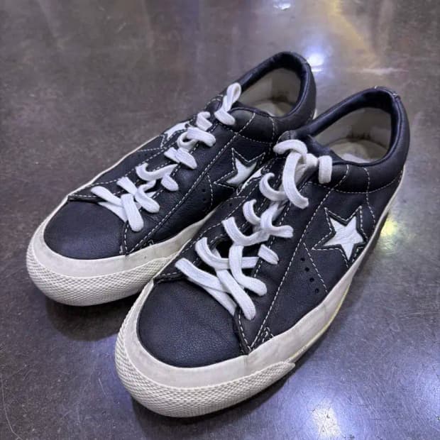 컨버스 존바바토스 원스타 레더 로우 스니커즈 블랙 230