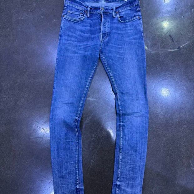 올세인츠 슬림핏 라인 워싱 데님팬츠 청바지 30