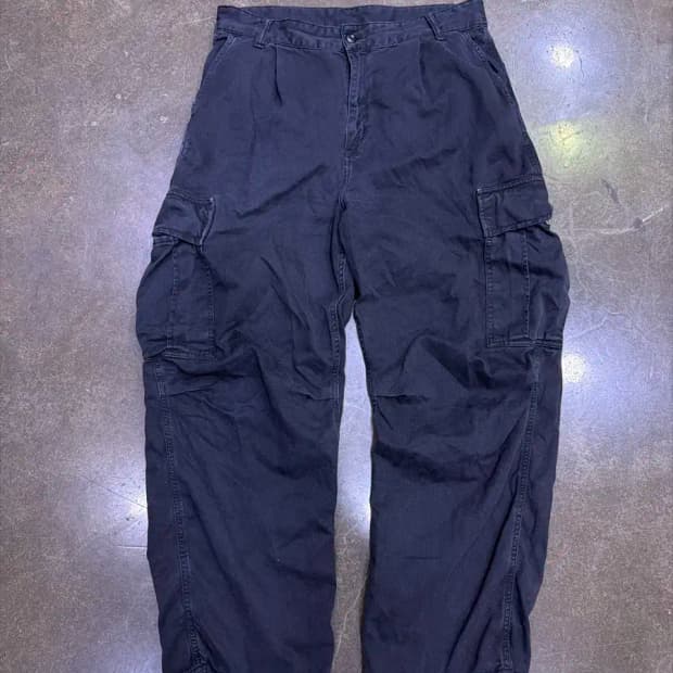 칼하트 블랙워싱 카고 레귤러핏 팬츠 32