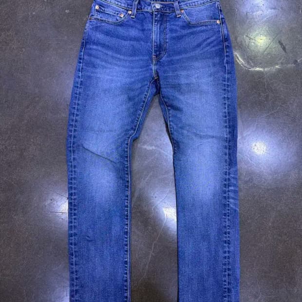 리바이스 511 프리미엄 빅e 슬림핏 라인 워싱 데님팬츠 32