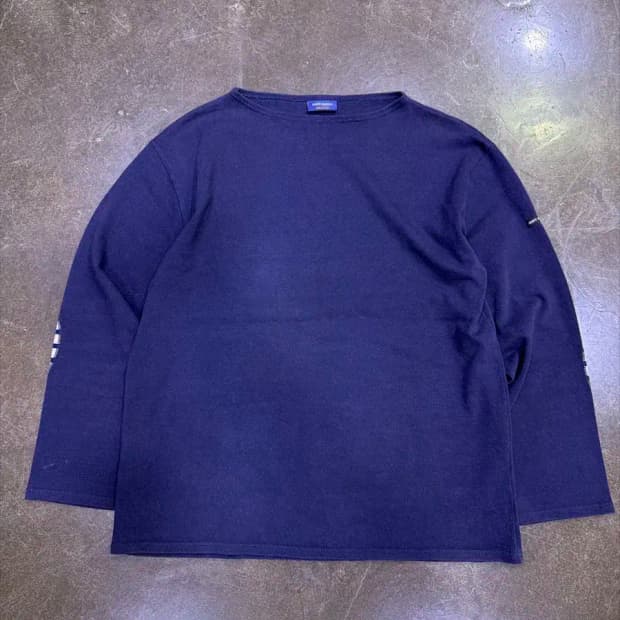 세인트제임스 암로고 스트라이프 패치 긴팔티 네이비 XL