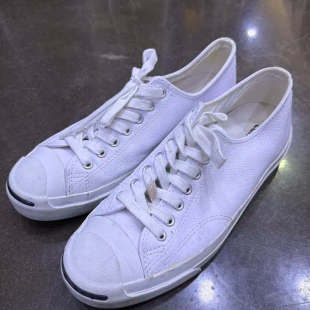 컨버스 잭퍼셀 로우 가죽 레더 화이트 블랙 스니커즈 슈즈 270