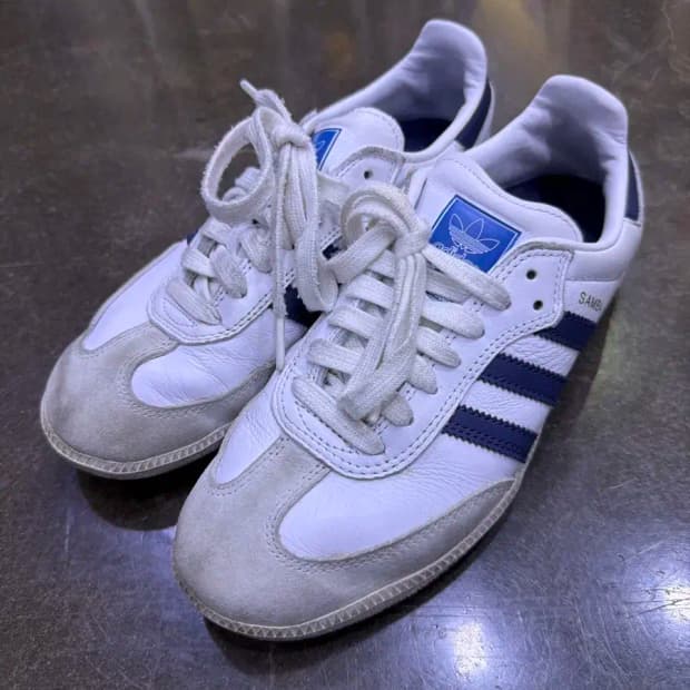 아디다스 삼바 화이트 네이비 스니커즈 235