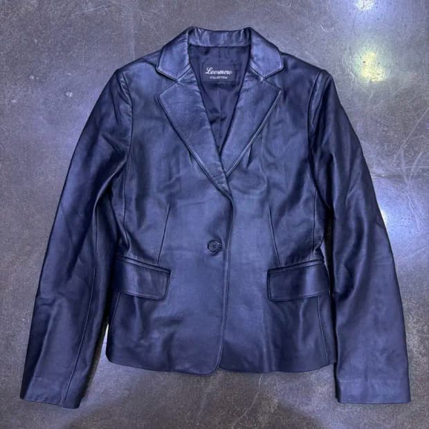 Leesmore 리스모어 심플 싱글 원버튼 양가죽 자켓 55