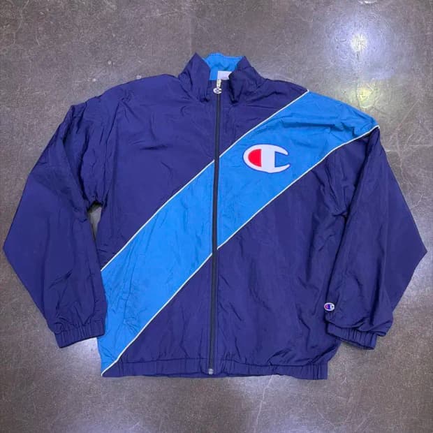 챔피온 사선 블럭 빅로고 자켓 점퍼 XL