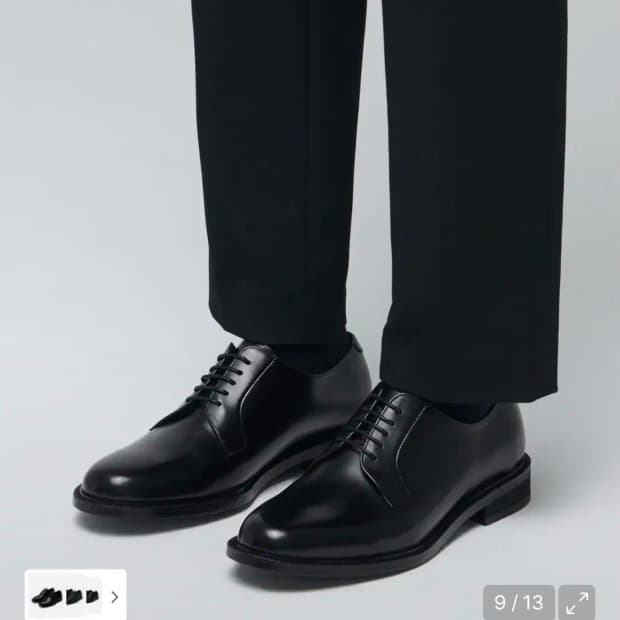 무신사스탠다드 플레인 더비 슈즈 구두 블랙 270